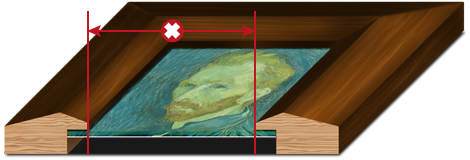 Do not measure the opening from the front